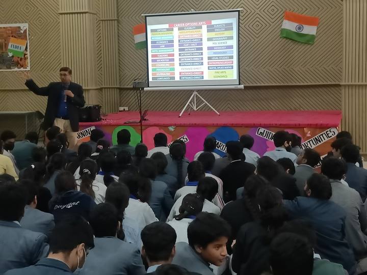 Class X session, Kalka Public School, New Delhi · December 2022